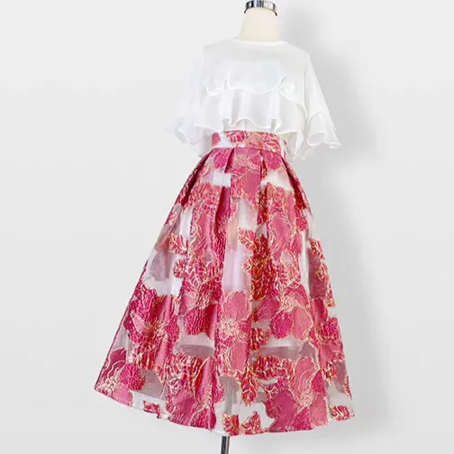 Effortless Movement Everyday Casual Embroidered Skirt