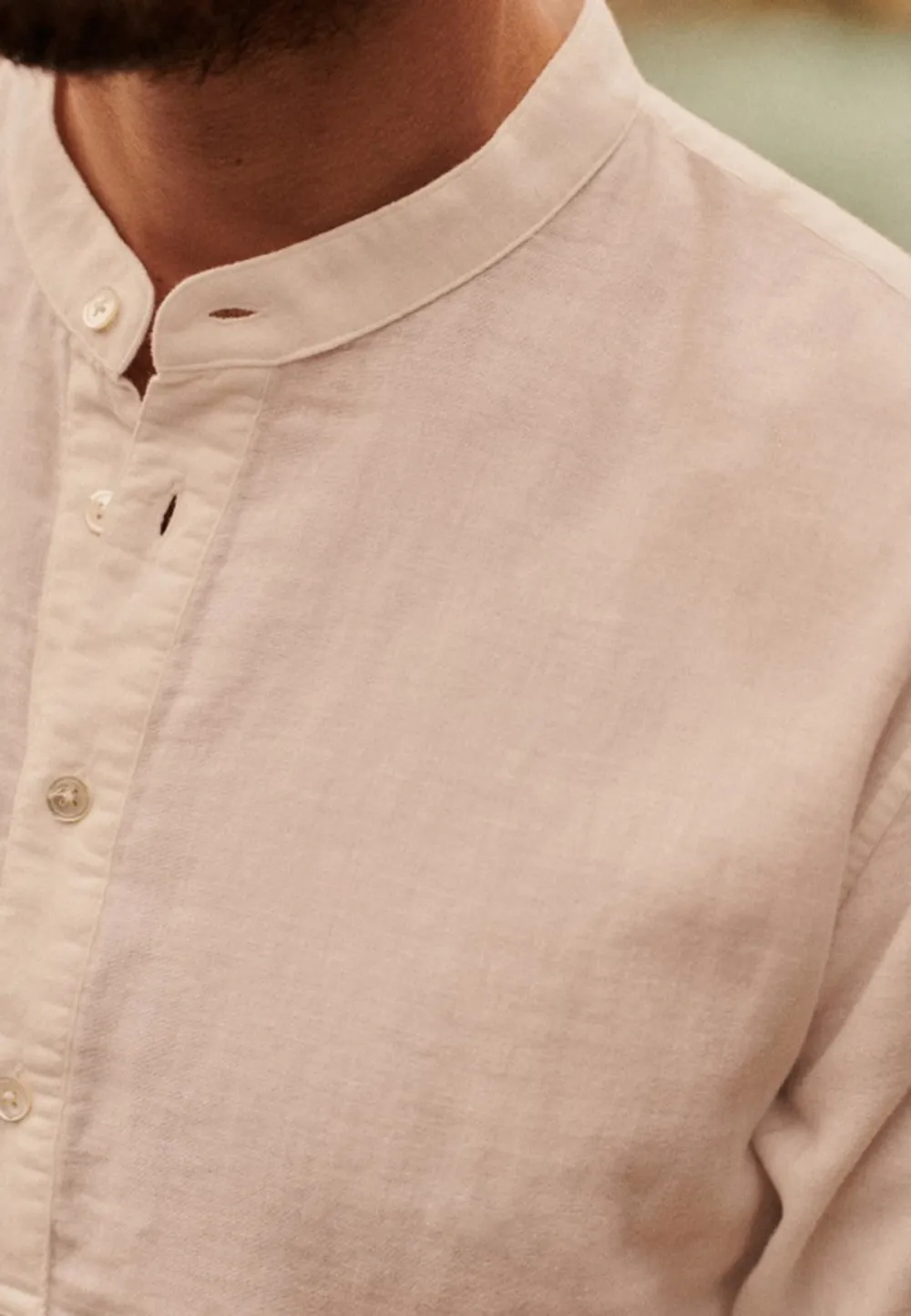 Navy Blue Cotton Linen Blend Regular Fit Shirt