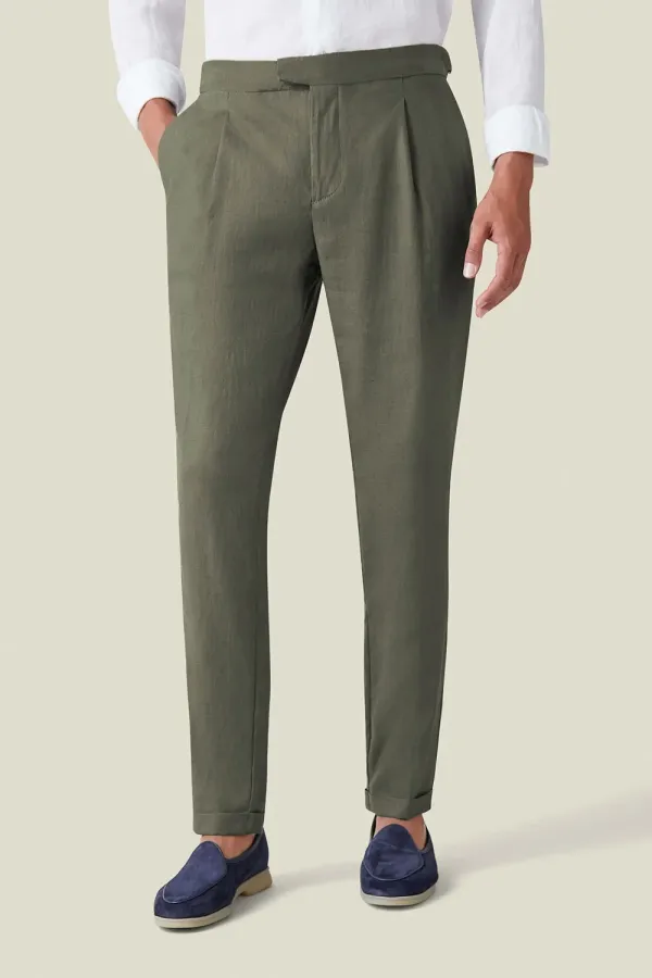 Elegant Casual Trousers-Navy Blue