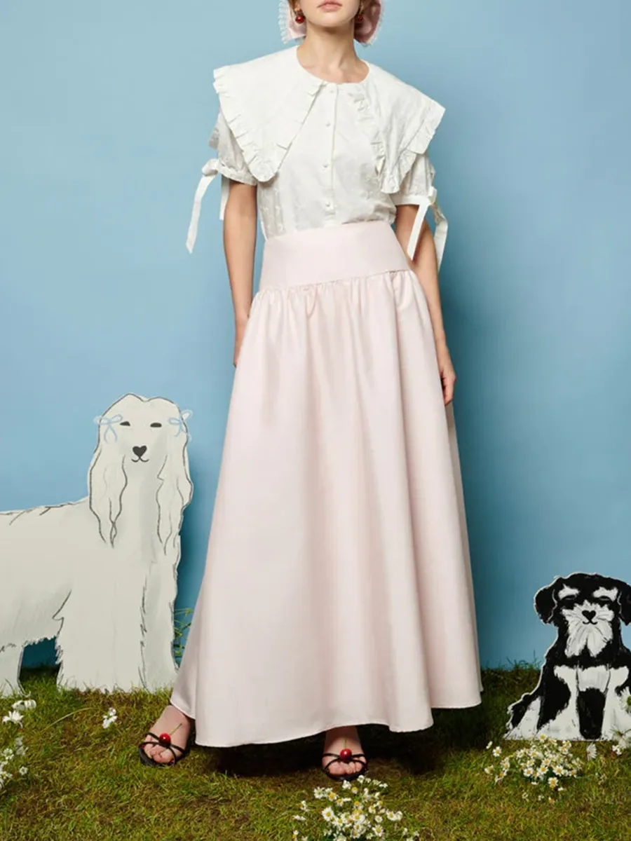 Bow Embroidered Blouse