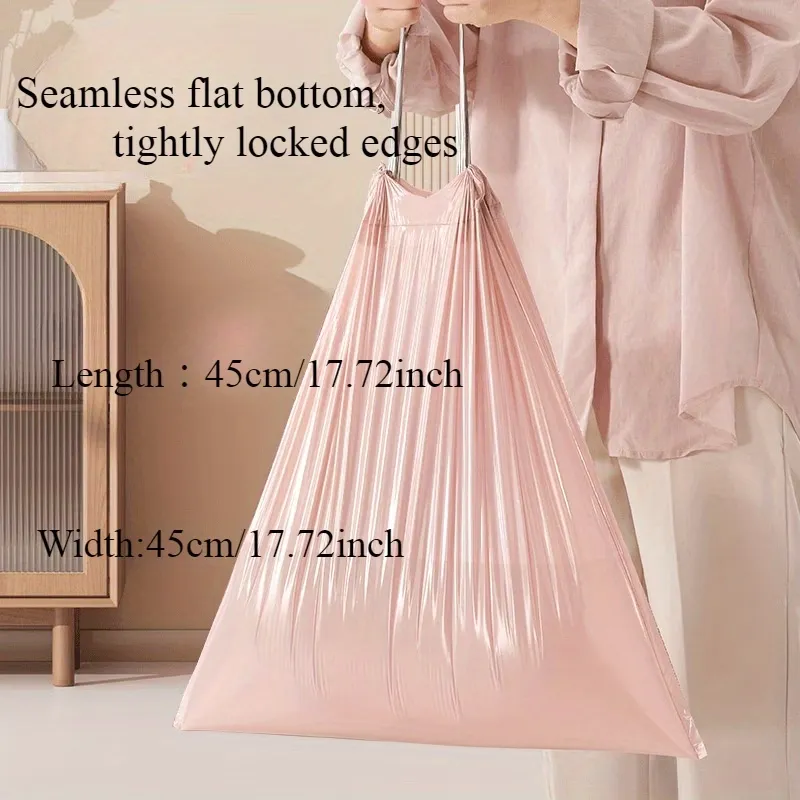 Pink Drawstring Trash Bags