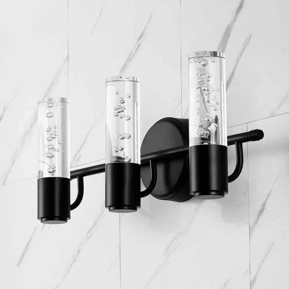 Triple-Light Minimalist Modern Bubble Acrylic Iron Integrated LED Vanity Light