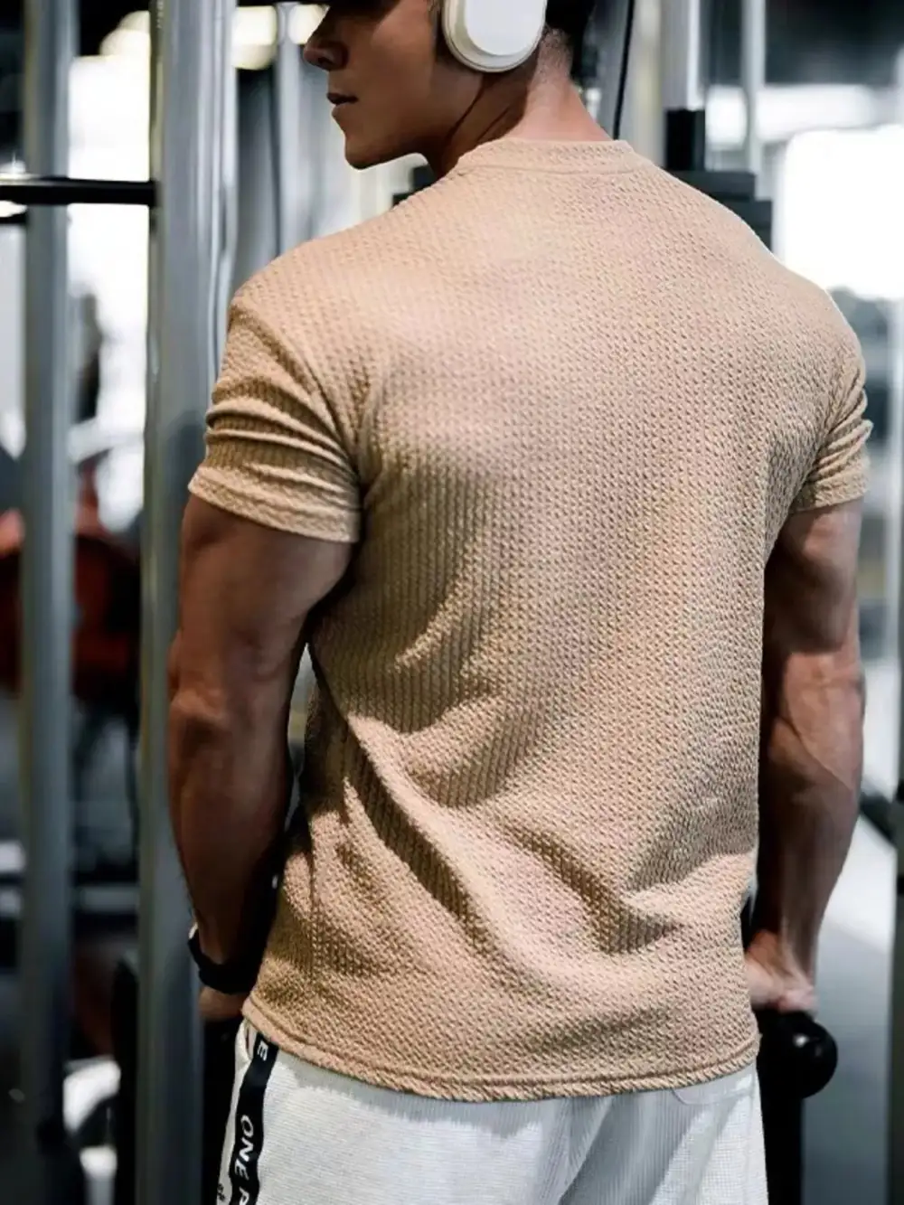 Woven Short Sleeve Crew Neck Tee