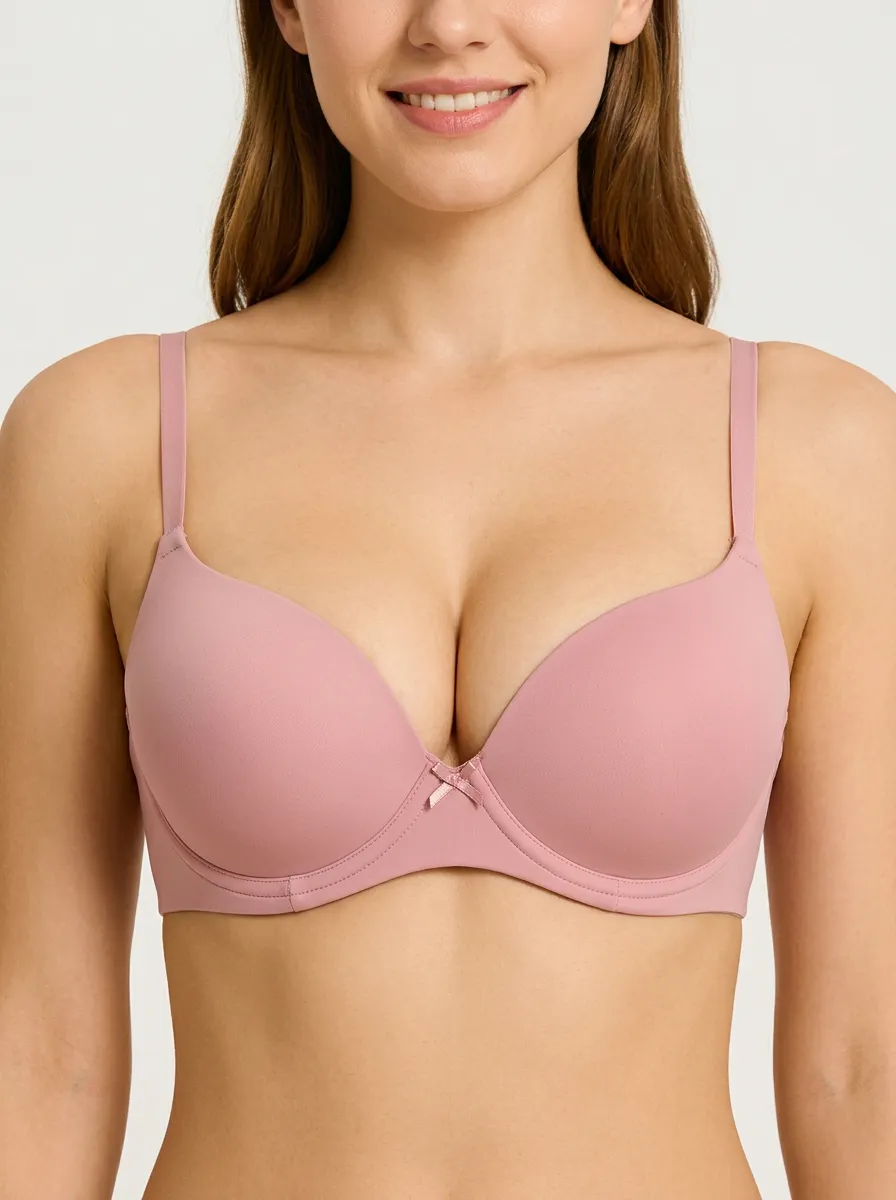 Classic Padded Bow Detail Essential Women's Bra