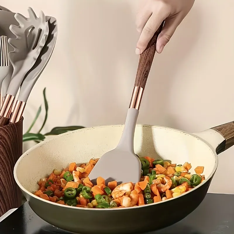 Silicone Spatula with Wood Handle