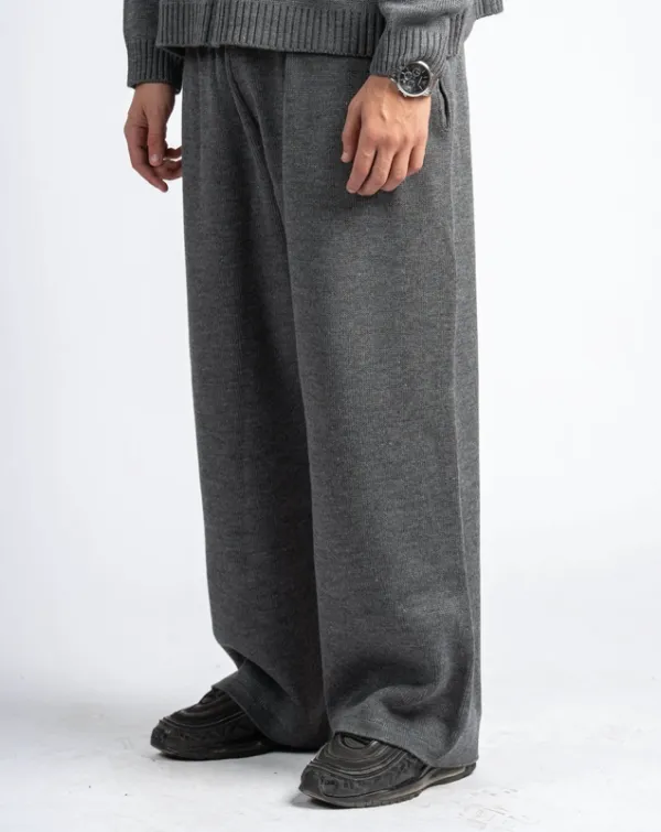 Dark Grey Relaxed Knit Lounge Pants