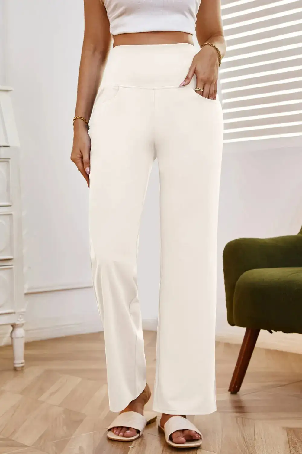 Modern High Waist Wide Leg Pants