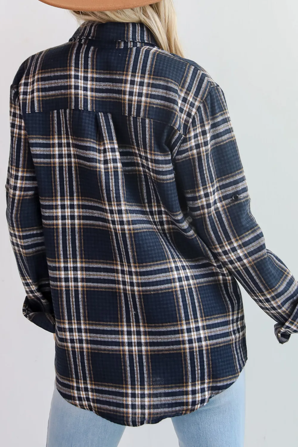 Long Sleeve Blue Plaid Flannel