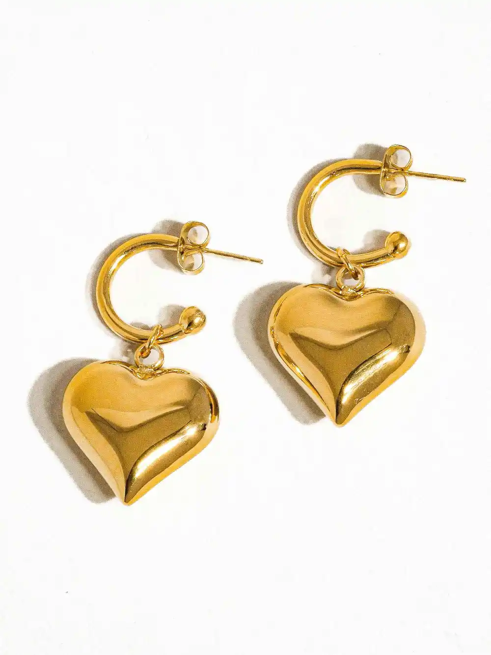 Heart Drop Statement Earrings