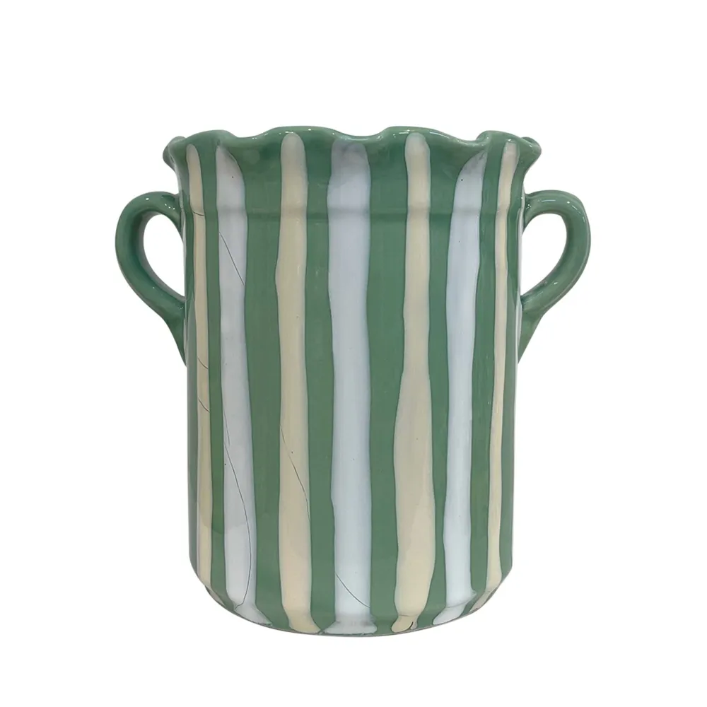 Scalloped Ceramic Wine Cooler