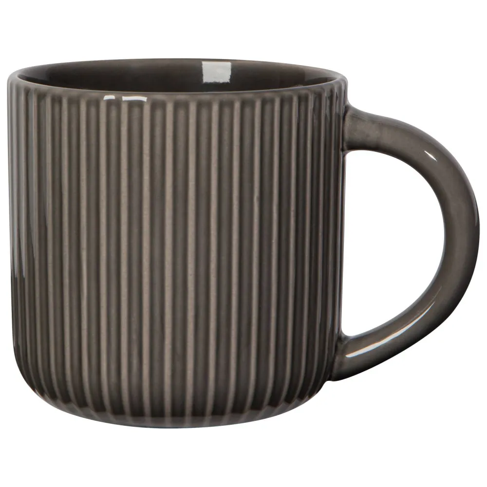 Modern Fluted Stoneware Mug