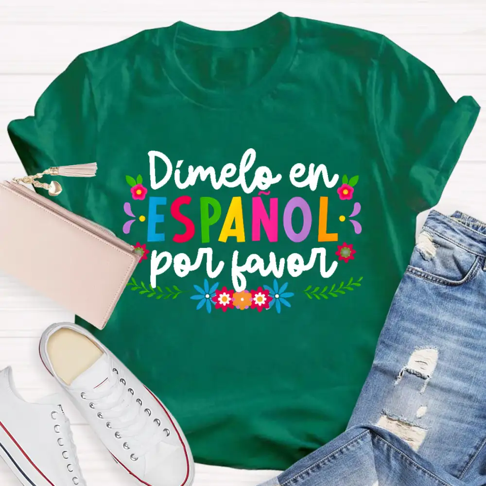 Favor Colorful Flowers Teacher T-Shirt