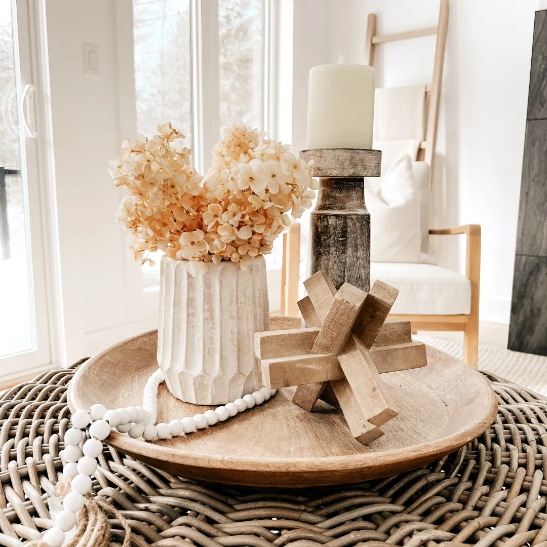 Sculptural Paper Mache Decorative Table Vase