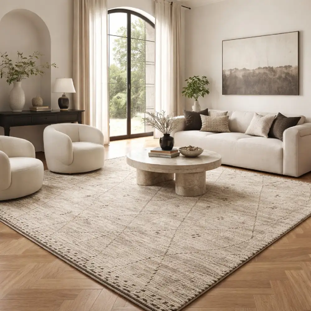 Hand-Knotted Wool Carpet