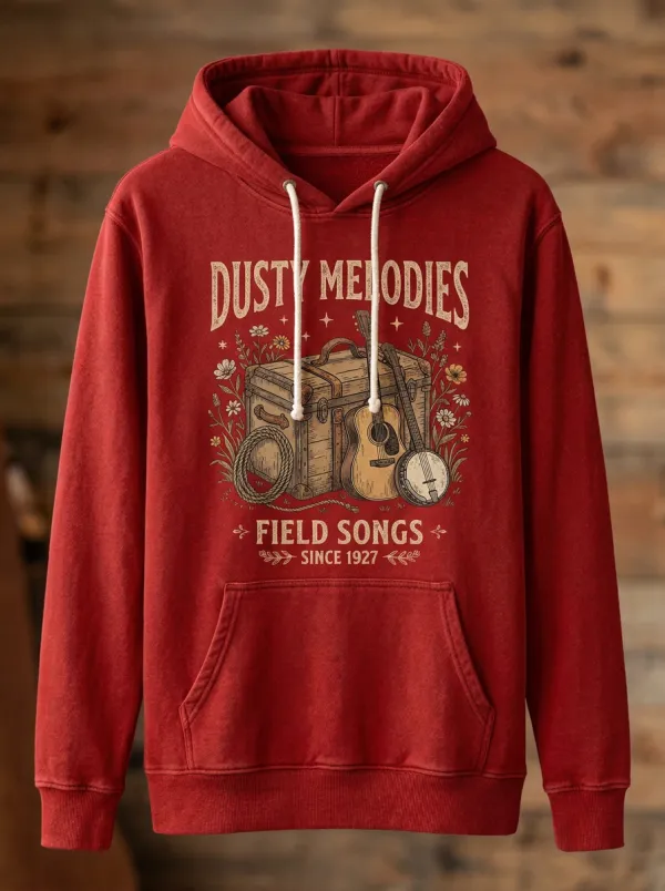 Country-Road Banjo Guitar Country Music Graphic Hoodie