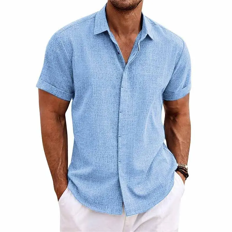 Textured Woven Linen Shirt