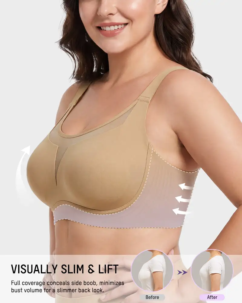 Full Coverage Wireless Minimizing Bra