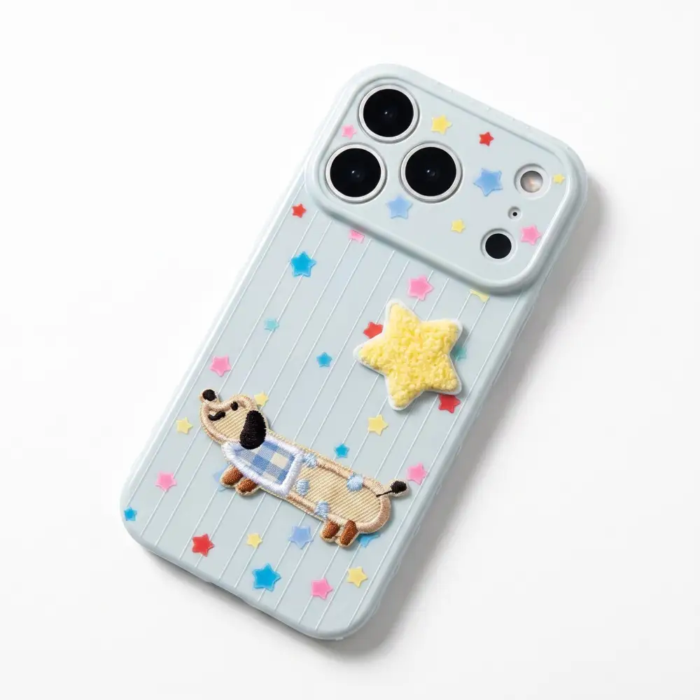 Dog Cat Wrist Strap Textured Phone Case