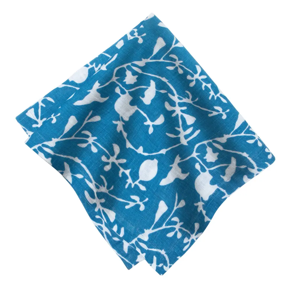 Relaxed Bird And Flower Napkin Set