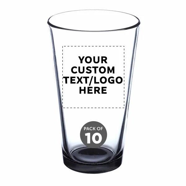 Custom Logo and Text Pint Glasses
