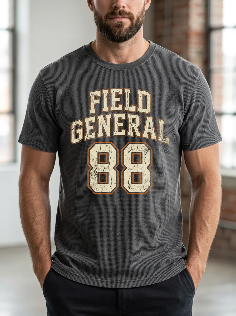 Men's Dynamic Football Ball Crew Neck Graphic T-Shirt