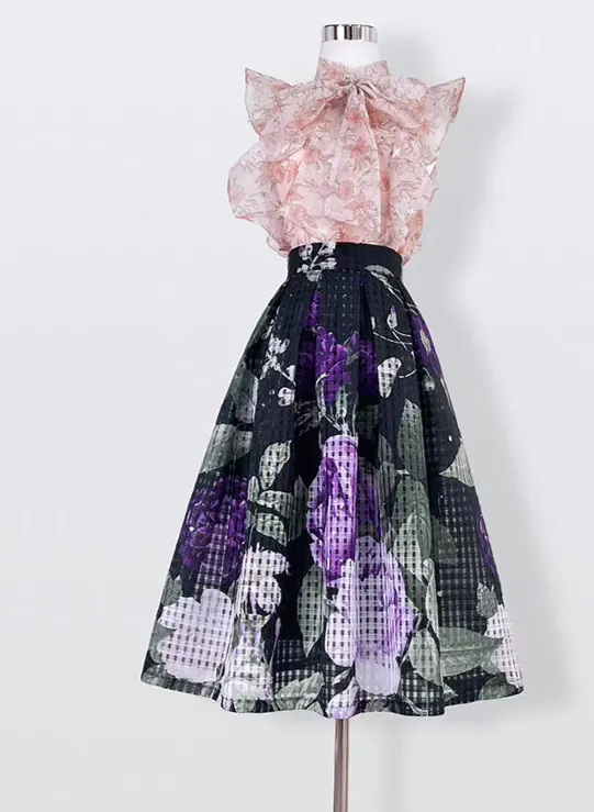 High Waist Lace Skirt