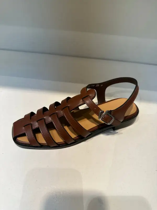 Contemporary Faux Leather Heeled Sandals