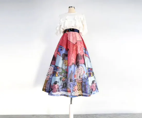 Graceful Studio Animal Motif Skirt