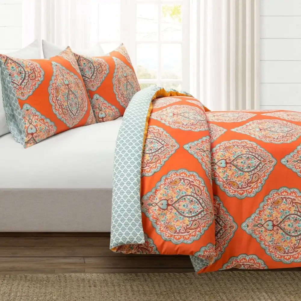 Timeless Cotton Reversible Duvet Cover Bedding Set