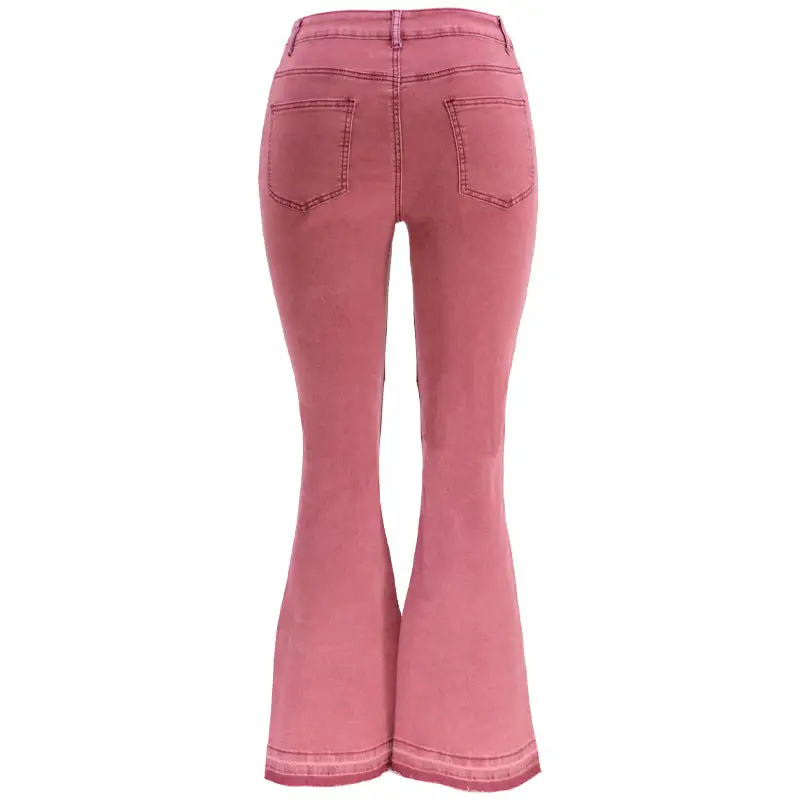 Denim Wide Leg Patchwork Jeans