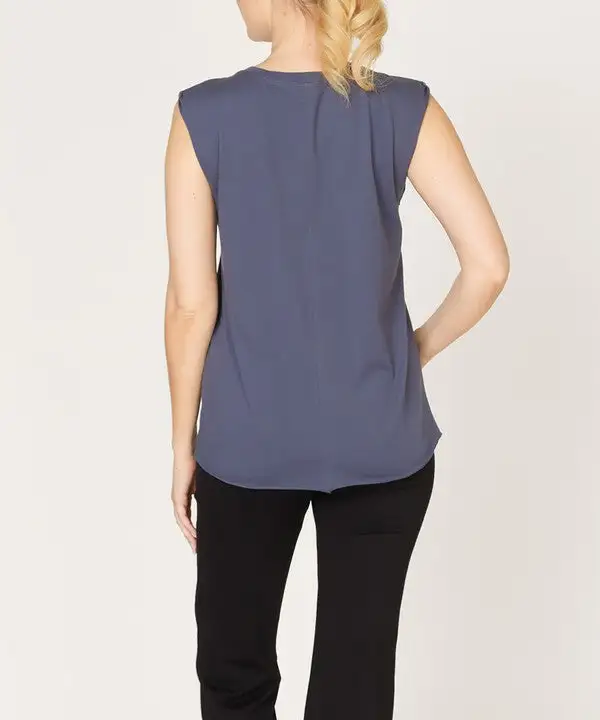 Crew Neck Sleeveless Tank Top