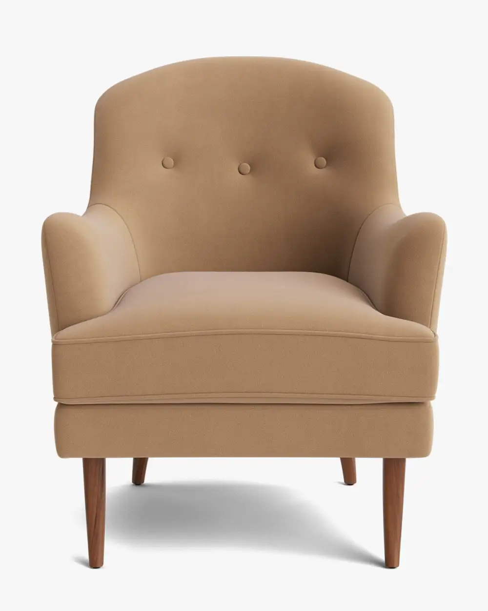 Tufted Wood Lounge Chair