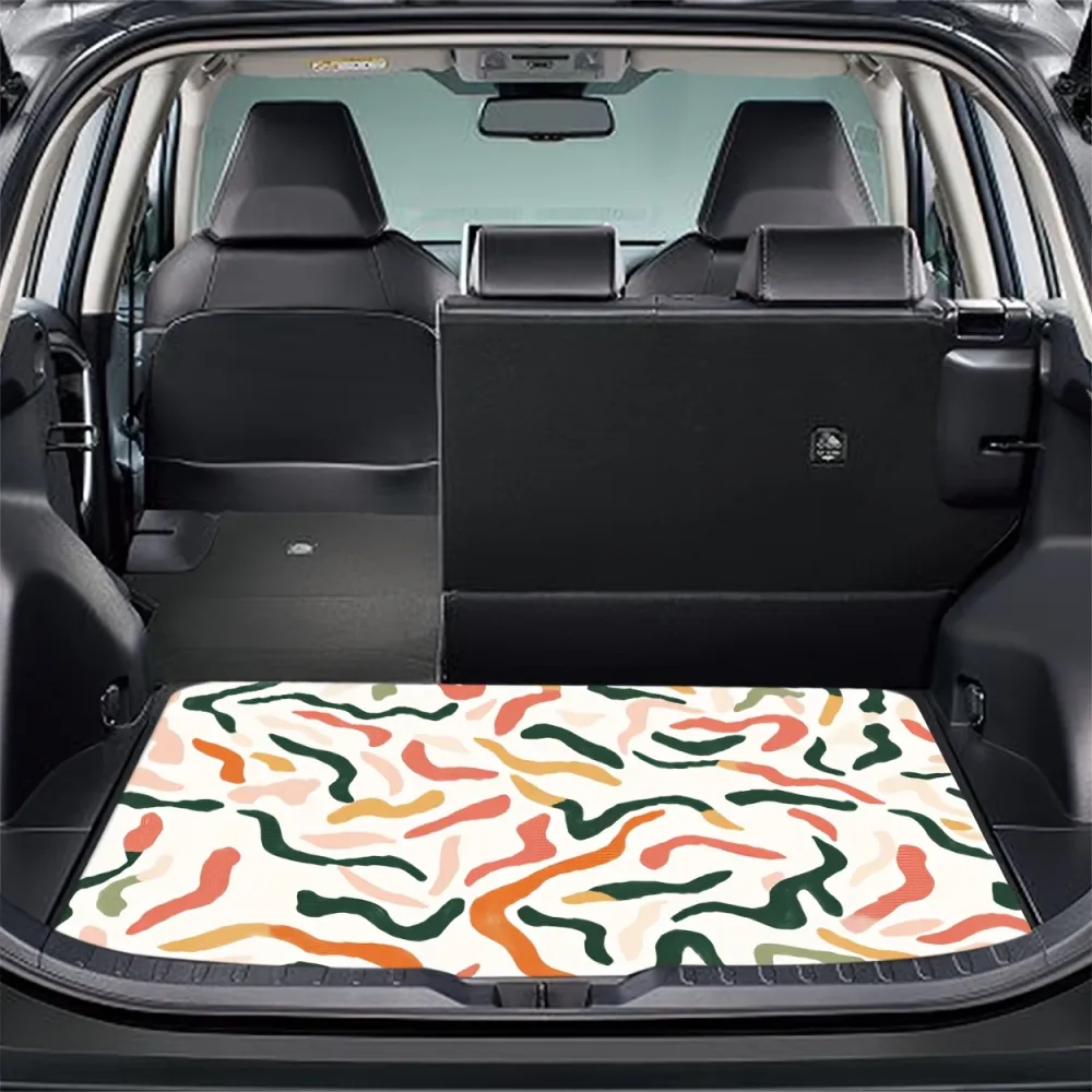 Wavy Abstract Car Trunk Mat