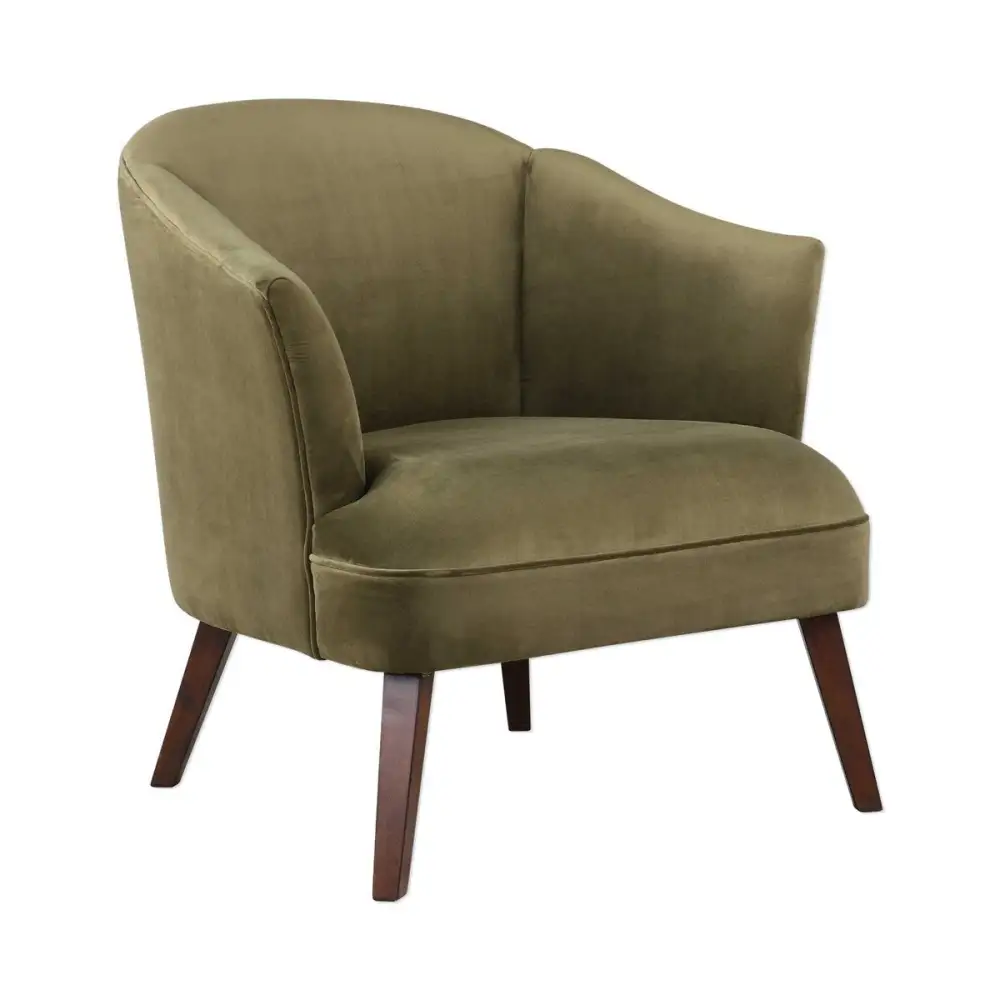 Velvet Upholstered Accent Chair
