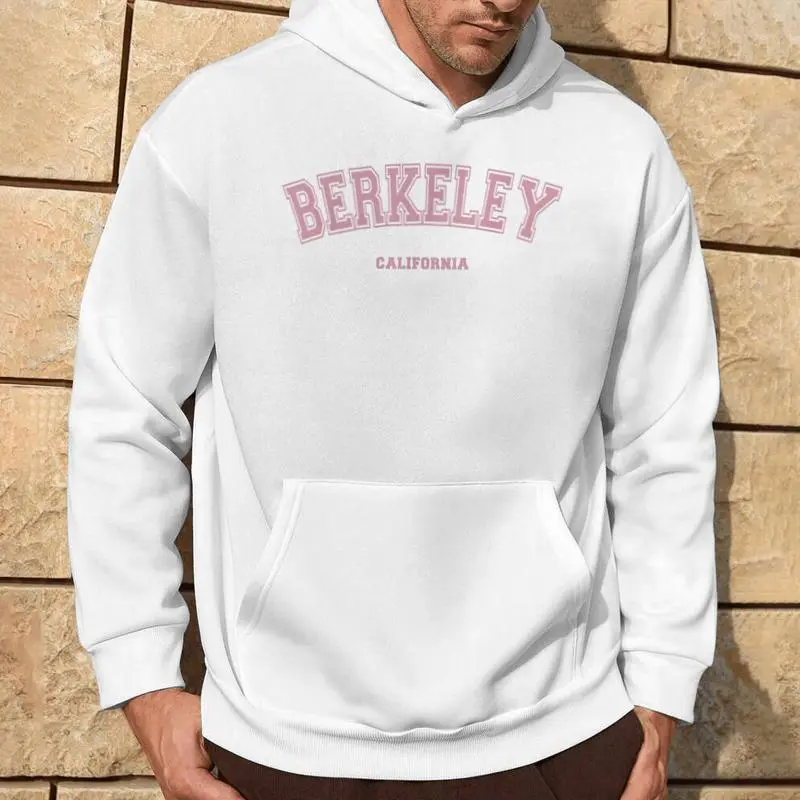 Pink Berkeley California Ca Varsity Style On Berkeley Hoodie
