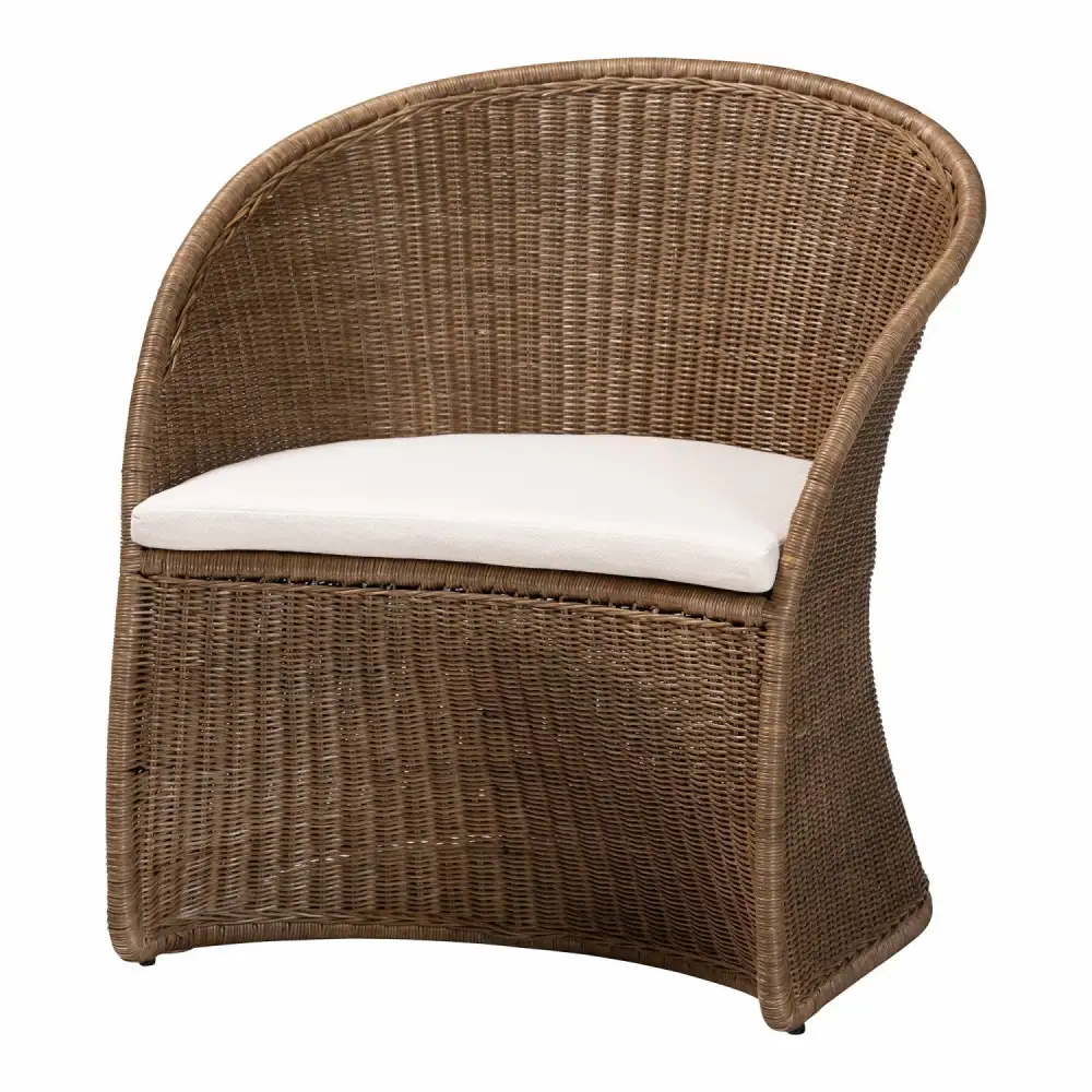 Graywashed Rattan Accent Chair