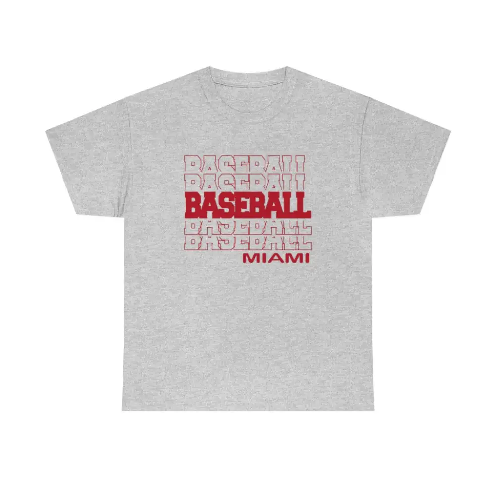 Baseball Miami OH in Modern Stacked Lettering T-Shirt