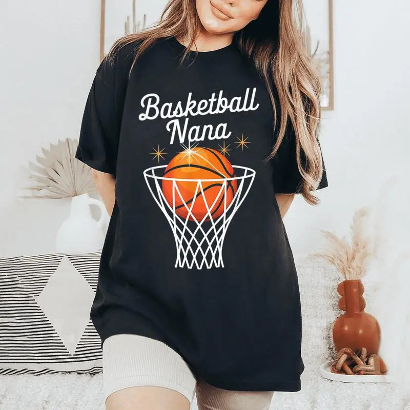 Basketball Grandma Nana Basketball Hoop Women's Oversized Comfort T-Shirt