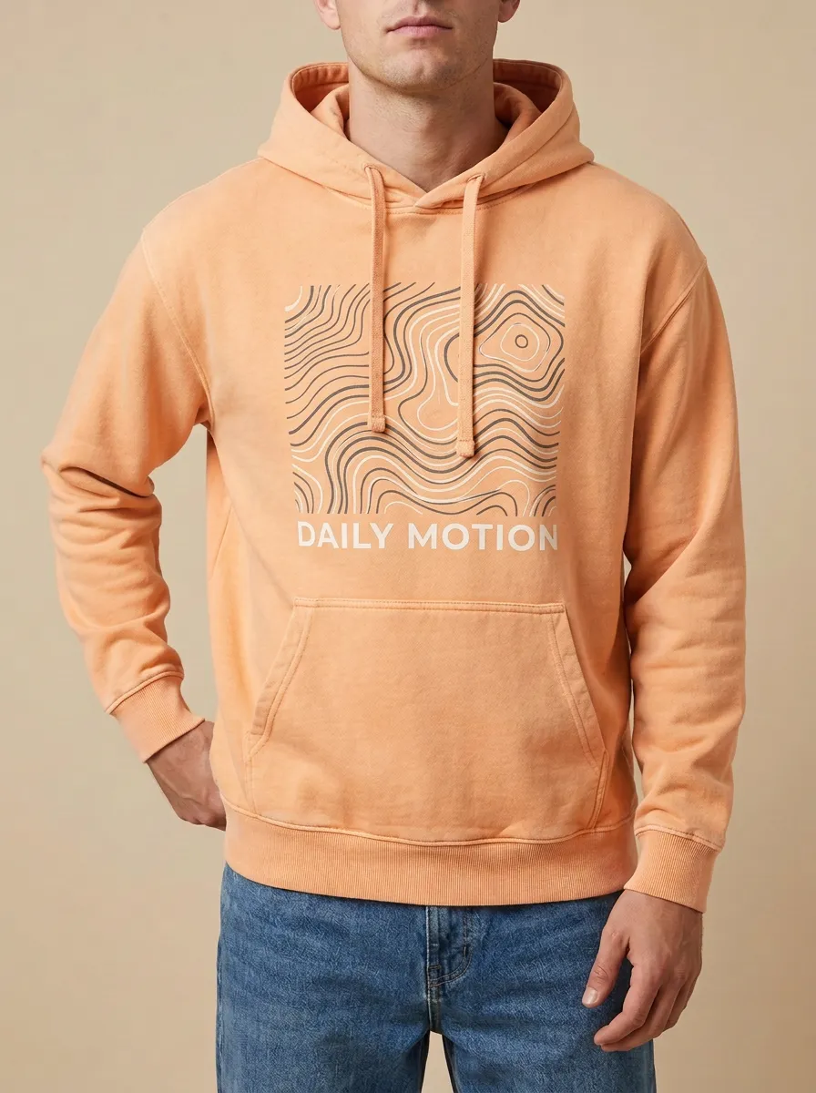 Men's Daily Motion Topographic Lines Print Hoodie