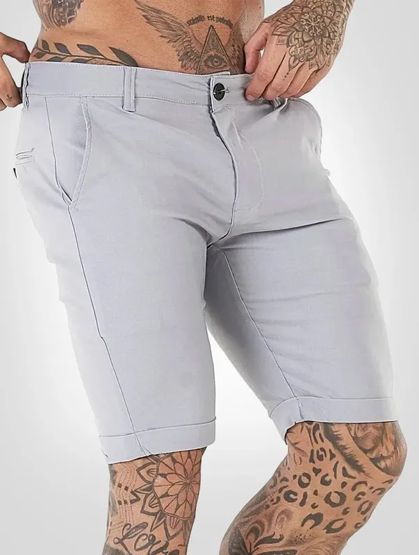 Grey Stretch Shorts