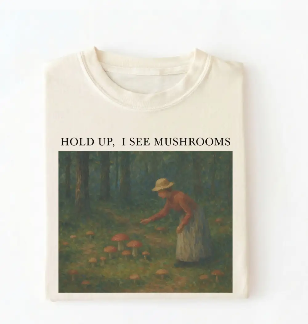 Mushroom Finder Graphic Cotton Tee