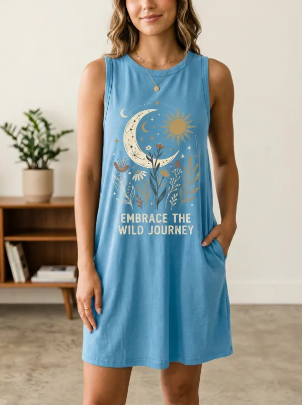 Celestial Floral Wild Journey Tank Dress