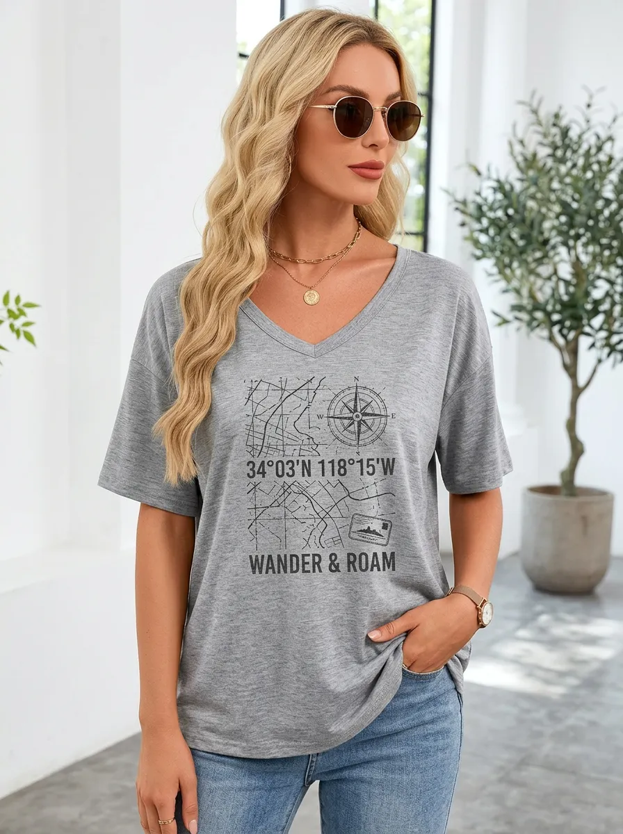 Travel Lover Map T-Shirt