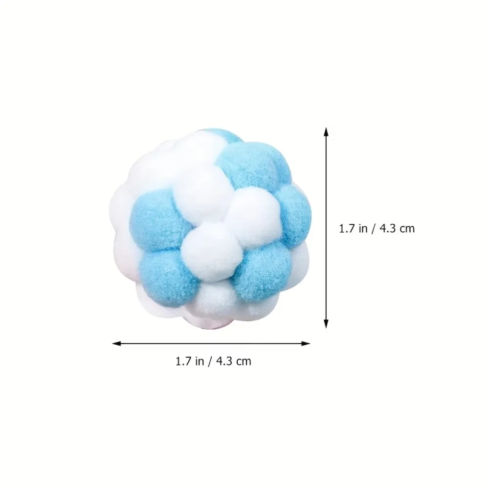 6 Pcs Fluffy Pet Ball Toy