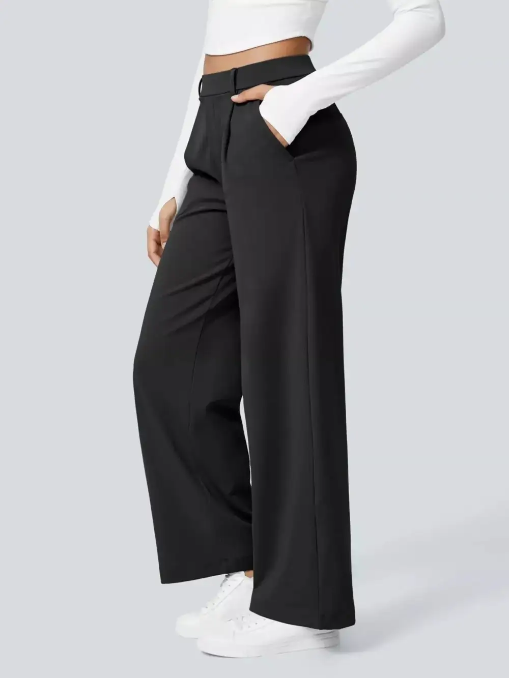 Wide Leg Pocketed Everyday Pants
