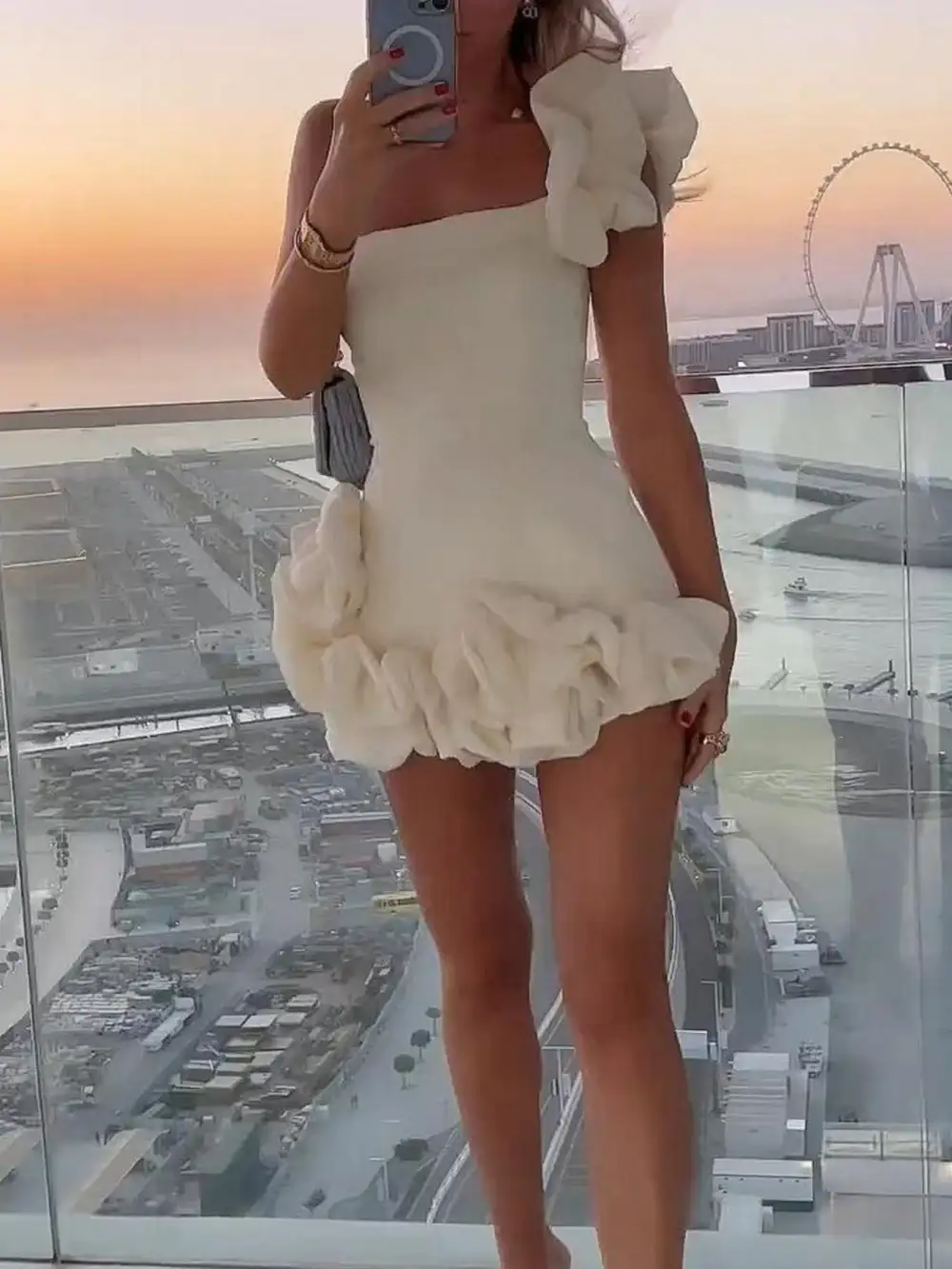 Lightweight Feel Ruffle Mini Dress