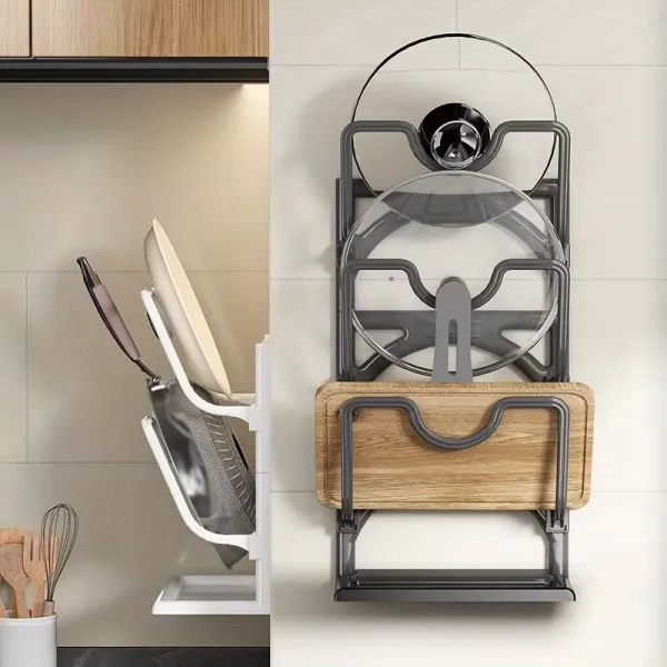 Wall-Mounted Space-Saving Kitchen Organizer
