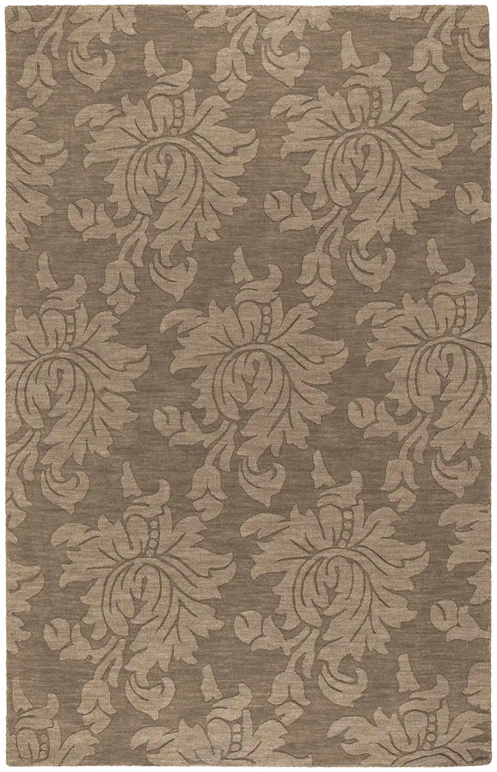 Layered Contemporary Hand Loomed Wool Area Rug