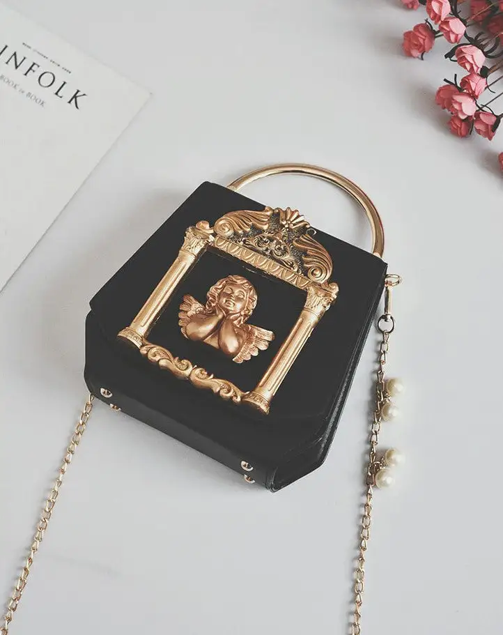 Retro Baroque Angel Bag Pearl Chain Bag