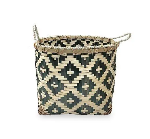 Classic Woven Bamboo Fabric Laundry Basket